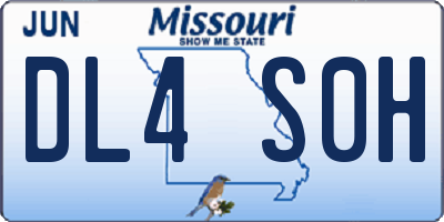 MO license plate DL4S0H