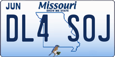 MO license plate DL4S0J