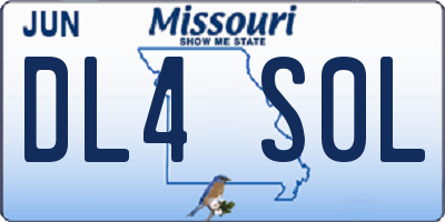 MO license plate DL4S0L
