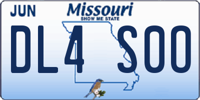 MO license plate DL4S0O