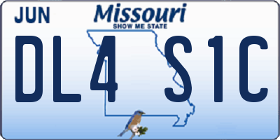 MO license plate DL4S1C