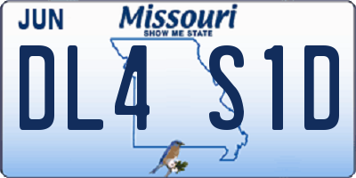 MO license plate DL4S1D