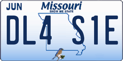 MO license plate DL4S1E