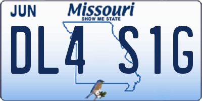 MO license plate DL4S1G