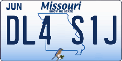 MO license plate DL4S1J