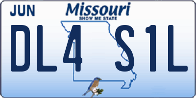MO license plate DL4S1L