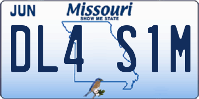 MO license plate DL4S1M