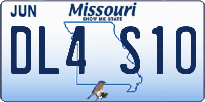 MO license plate DL4S1O