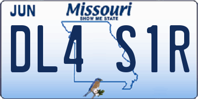 MO license plate DL4S1R