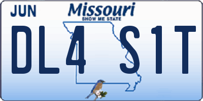 MO license plate DL4S1T