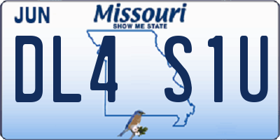 MO license plate DL4S1U