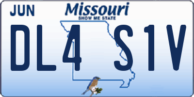 MO license plate DL4S1V