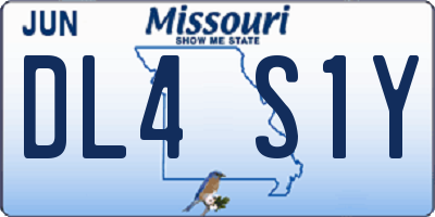MO license plate DL4S1Y