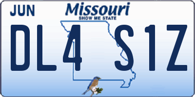 MO license plate DL4S1Z