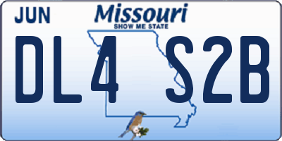 MO license plate DL4S2B