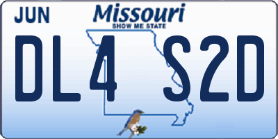 MO license plate DL4S2D