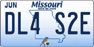 MO license plate DL4S2E