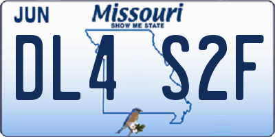 MO license plate DL4S2F