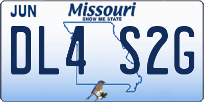 MO license plate DL4S2G