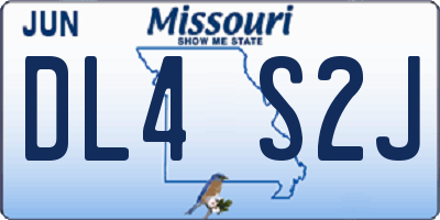 MO license plate DL4S2J