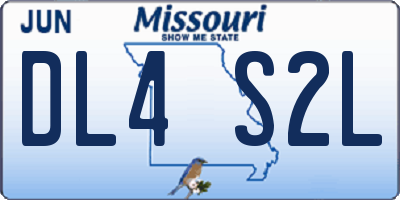 MO license plate DL4S2L