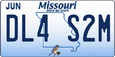 MO license plate DL4S2M