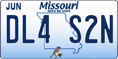 MO license plate DL4S2N