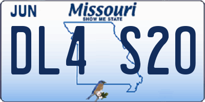 MO license plate DL4S2O