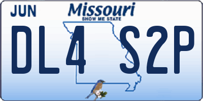 MO license plate DL4S2P