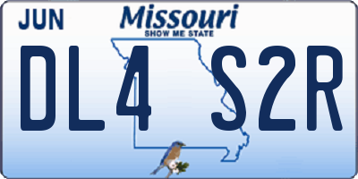 MO license plate DL4S2R