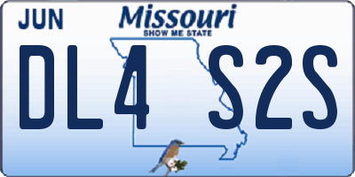 MO license plate DL4S2S