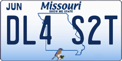 MO license plate DL4S2T