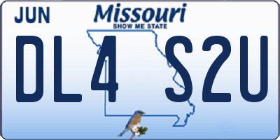 MO license plate DL4S2U