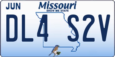 MO license plate DL4S2V