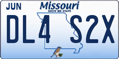 MO license plate DL4S2X