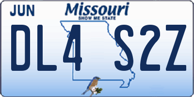 MO license plate DL4S2Z