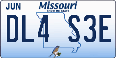 MO license plate DL4S3E