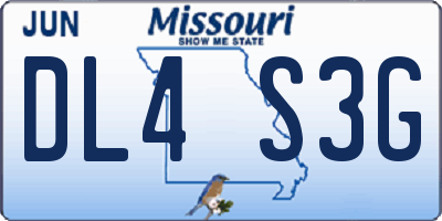 MO license plate DL4S3G