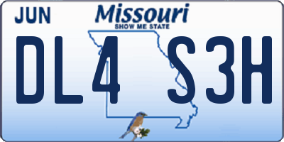 MO license plate DL4S3H