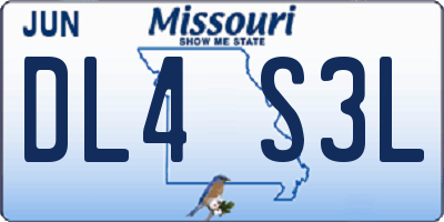 MO license plate DL4S3L