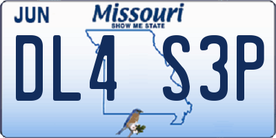 MO license plate DL4S3P