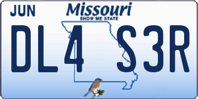 MO license plate DL4S3R
