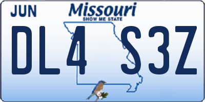 MO license plate DL4S3Z