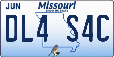 MO license plate DL4S4C
