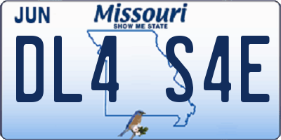 MO license plate DL4S4E