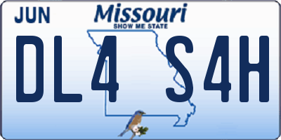 MO license plate DL4S4H