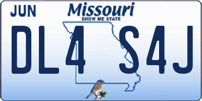 MO license plate DL4S4J