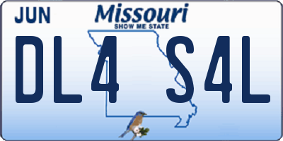 MO license plate DL4S4L