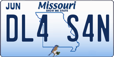 MO license plate DL4S4N