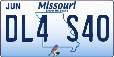 MO license plate DL4S4O